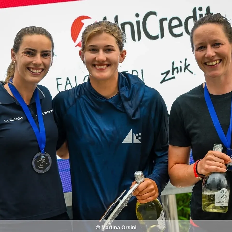Victoria on the podium at Moth Worlds